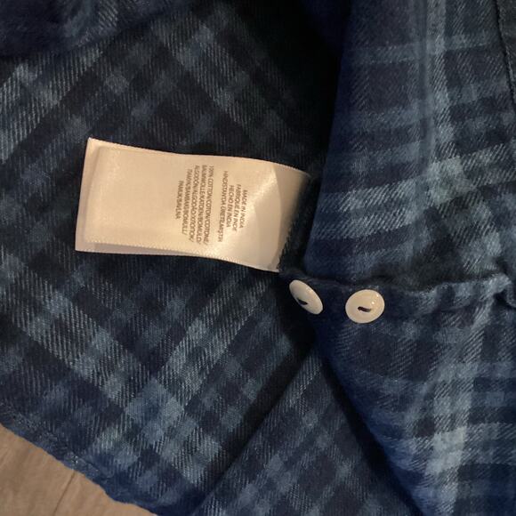 Polo Ralph Lauren Blue Plaid 100% Cotton Maxi Shirt Dress S Western Quiet Luxury - Picture 12 of 12